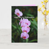 De Hawaiiaanse Gelukkige Orchidee van Phalaenopsis Kaart (Gele Bloem)