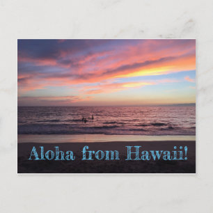 De Hawaiiaanse zonsondergang Briefkaart