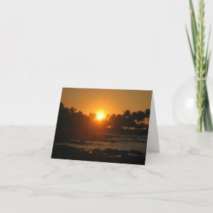 De Hawaiiaanse Zonsondergang dankt u kaardt Bedankkaart