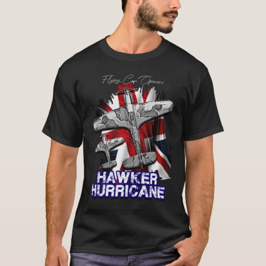 De Hawker Hurricane British RAF Fighter Plant T-shirt (Voorkant)