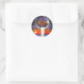 De Healing Hand van het Universum Ronde Sticker (Tas)