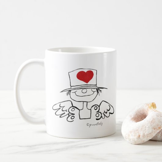 De Heart Fairy Monogram Koffie Mok (Met donut)