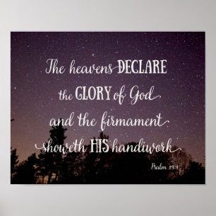 De Heavens verklaren de glorie van God Poster