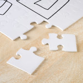 De hedendaagse Abstracte Lijn Kunst in Zwart-wit Legpuzzel (Zijkant)