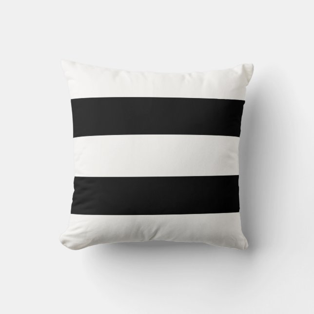 De hedendaagse Big Black en de witte streep Kussen (Voorkant)