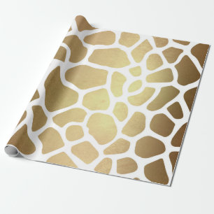 De hedendaagse Golden White Safari Giraffa Skin Vi Cadeaupapier