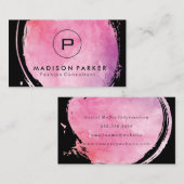 De hedendaagse grafische Waterverf die met Monogra Visitekaartje (Voorkant / Achterkant)