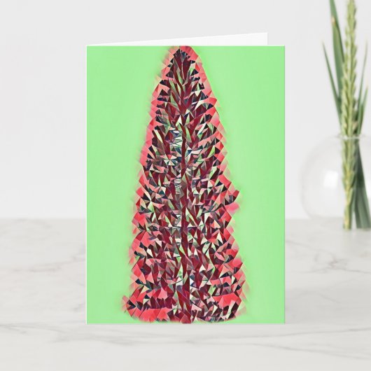 De hedendaagse kerstboomvakantiekaart kaart (Voorkant)