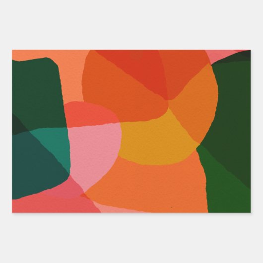 De hedendaagse levendige Abstracte Kunst Groen en Inpakpapier Vel (Voorkant 3)