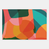 De hedendaagse levendige Abstracte Kunst Groen en Inpakpapier Vel (Voorkant)