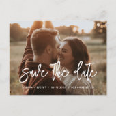 De hedendaagse moderne Sparen de datumfoto Aankondigingskaart (Voorkant)