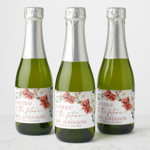 De hedendaagse winter juicht naar het toekomstige sparkling wijnetiket