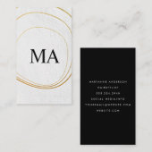 De hedendaagse Witte Textuur van het cirkelpatroon Visitekaartje (Voorkant / Achterkant)