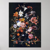 de Heem Floral Vase Painting Poster (Voorkant)