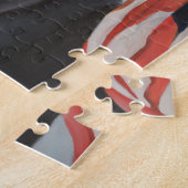 de heer Abraham Lincoln Portrait Art Puzzle Legpuzzel (Zijkant)