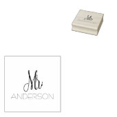 De heer Anderson Black Script Typography voegen na Rubberstempel (Gestempeld)