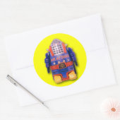 de heer Atomic Robot Stickers (blad van 6) (Envelop)