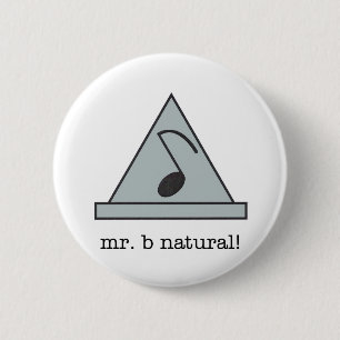 de heer b natuurlijk! knoop ronde button 5,7 cm