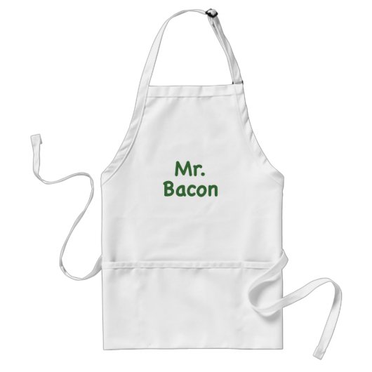 de heer Bacon Standaard Schort (Voorkant)