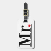 de heer Bagagelabel (Voorkant verticaal)