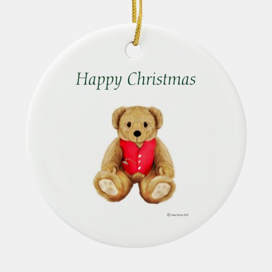 de heer Biddle Keramisch Ornament (Voorkant)