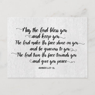De Heer Bless jou en Keep You Briefkaart