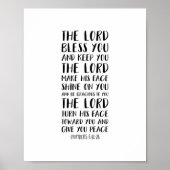 De heer Bless You and Keep you, nummers 6:24-26 Poster (Voorkant)