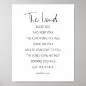 De heer Bless You and Keep you, nummers 6:24-26 Poster (Voorkant)