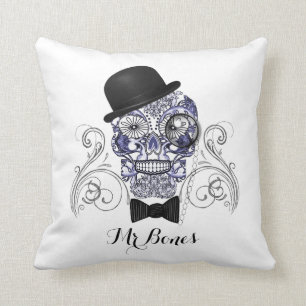 de heer Botten Fun Sugar Skull Design Kussen