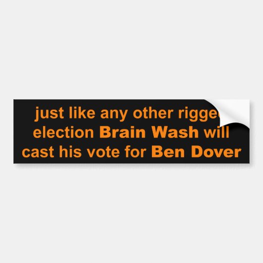 de heer Brain Wash Bumpersticker (Voorkant)