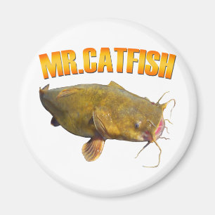 De heer Catfish Fishing Magneet