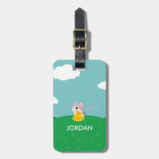 De heer Cheeseman the Mouse Bagagelabel (Voorkant verticaal)