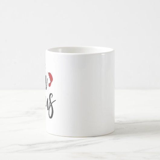 de heer Claus Black Script met Pet Holiday Mok (Center)