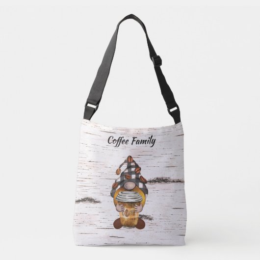 de heer Coffee Gnome Crossbody Tas (Voorkant)