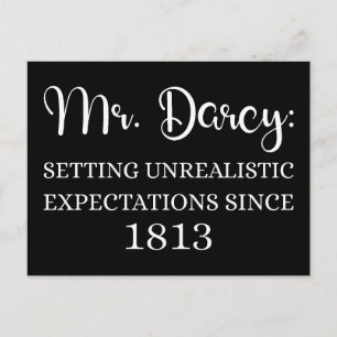 De heer Darcy: onrealistische verwachtingen sinds  Briefkaart