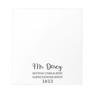 De heer Darcy: onrealistische verwachtingen sinds Notitieblok