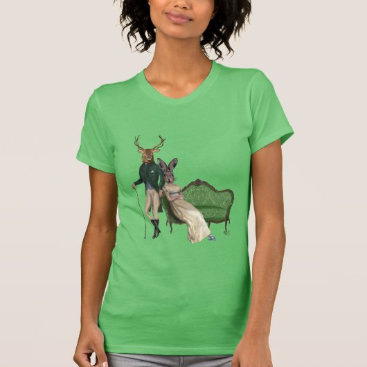 De heer Deer en mevrouw Rabbit 2 T-shirt (Voorkant)