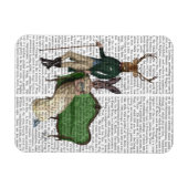 De heer Deer en mevrouw Rabbit Magneet (Horizontaal)