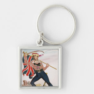 de heer E.F. Saville als "Union Jack Sleutelhanger