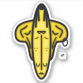 De heer Ears - cartoon staat voor Sticker v2 (Voorkant)