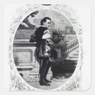 De heer Edwin Booth als Iago Vierkante Sticker