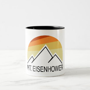 De heer Eisenhower New Hampshire Retro Tweekleurige Koffiemok