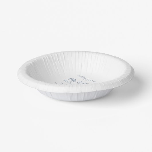 de heer Elegant Weddings Reception Party Dusty Blu Papieren Kommen (Gebogen)