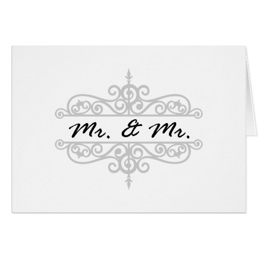 DE HEER EN DE HEER GAY WEDDING CARD (Voorkant Horizontaal)