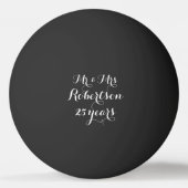 De heer en mevrouw 25th bruiloft trouwdag pingpong pingpongballen (Voorkant)