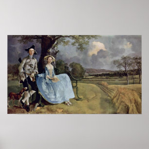 De heer en mevrouw Andrews van Thomas Gainsborough Poster