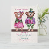 De heer en mevrouw Beer Uitnodiging (Staand voorkant)