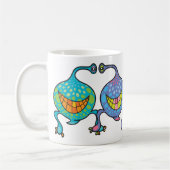 De heer en mevrouw Blob Cartoon Fun Alien Gift Mok (Links)