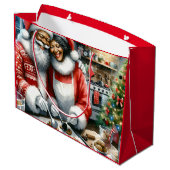 De heer en mevrouw Clause Schattigee Kerstmis Groot Cadeauzakje (Achterkant Gekanteld)