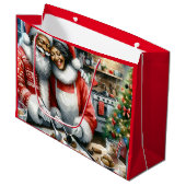 De heer en mevrouw Clause Schattigee Kerstmis Groot Cadeauzakje (Voorkant Gekanteld)